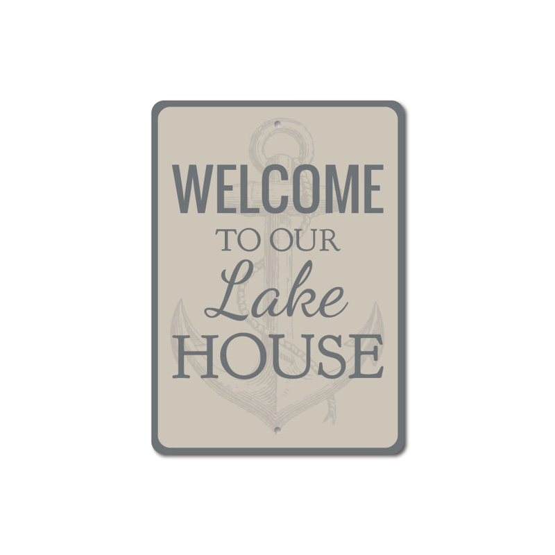 Plaque d'ancrage en aluminium Lake House, H 14 po x l 10 po x P 0,04 po