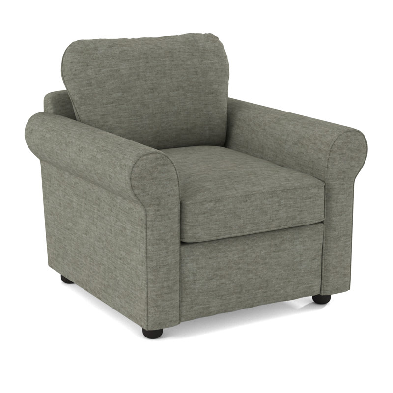 Fauteuil rembourré Warrington, Velours vieilli Nave