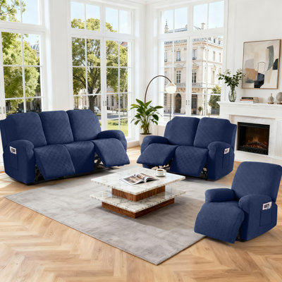 Wald Single Seat Stretch Extra Large Recliner Chair Covers,Oversize Reclining Couch Covers Sofa Slipcover