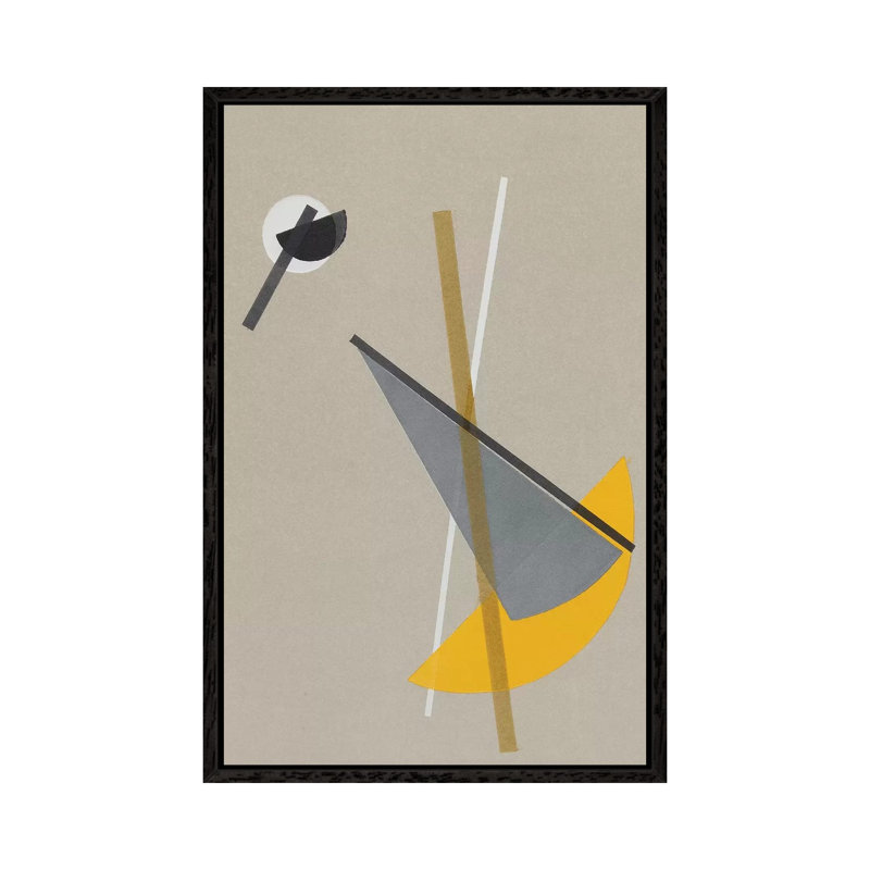 Homage to Bauhaus VI 1 Piece Wall Art on Canvas, 66.04 cm H x 45.72 cm W, Black Framed