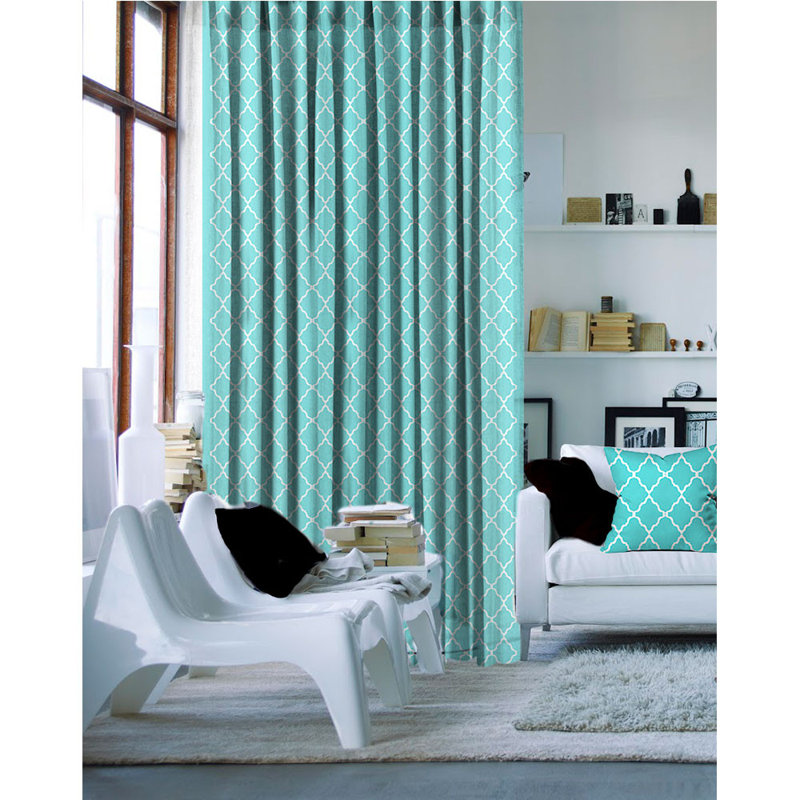 Rideau en polyester Dottie, Vert