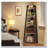 70.07" Tall Corner Shelf, 5 Tier Rustic White Corner Bookshelf Bookcase Industrial Corner Ladder Shelf-529898477