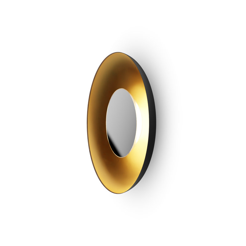 Ramen LED Flush Mounted Sconce, 3.5" H x 24" W x 24" D, Chrome/Matte Black/Gold