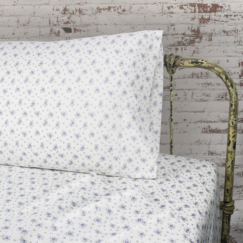 Ensemble de draps en percale 100% coton 200 fils Selma, Double, Mauve