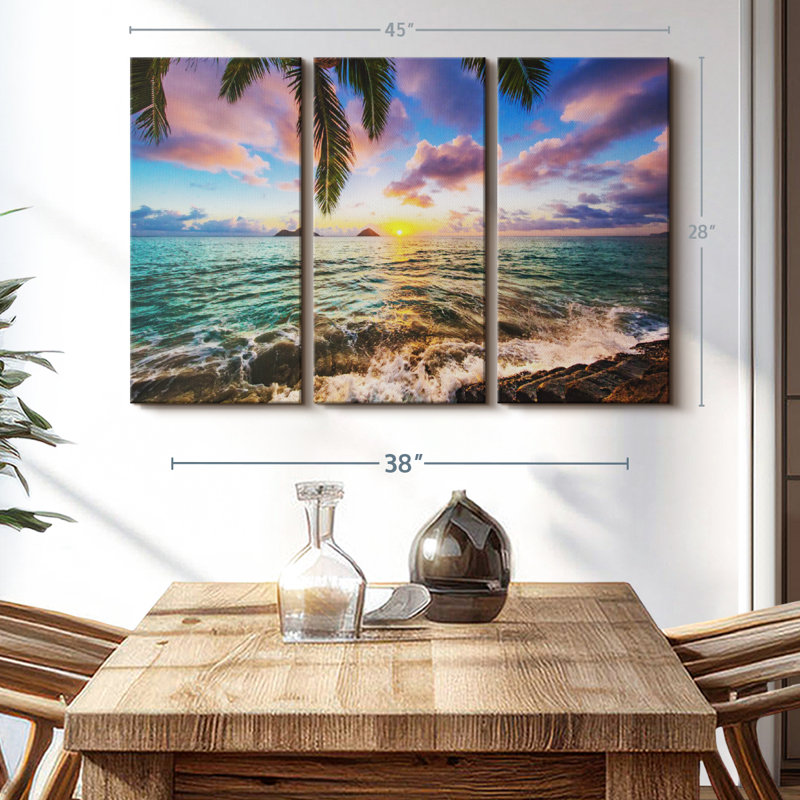 «Lanikai Beach» sur toile, H 45 po x l 28 po