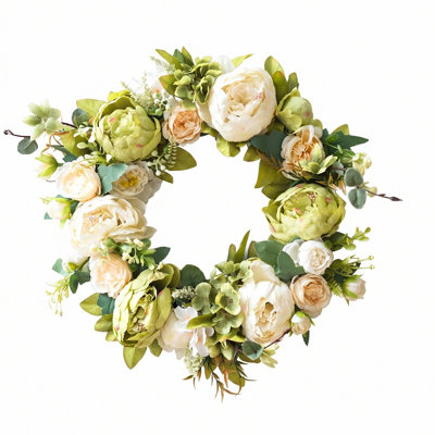 Couronne de pivoines 18 po