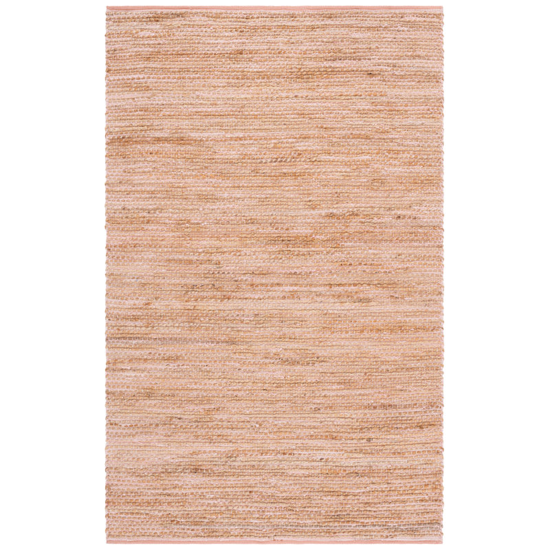 Cape Cod 236 Hand Woven Jute; Cotton No Pattern Rug, Rectangle 5' x 8'