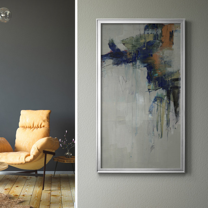 Traction I " Traction I " Painting Print, 42.5" H x 22.5" W x 1" D, Silver