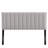 Light Grey Modern Channel-Tufted Headboard-343902924