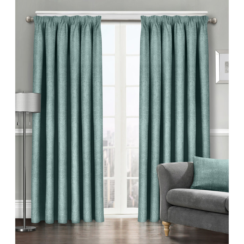Faliha Curtain, Duck Egg, 46cm Width x 54cm Drop