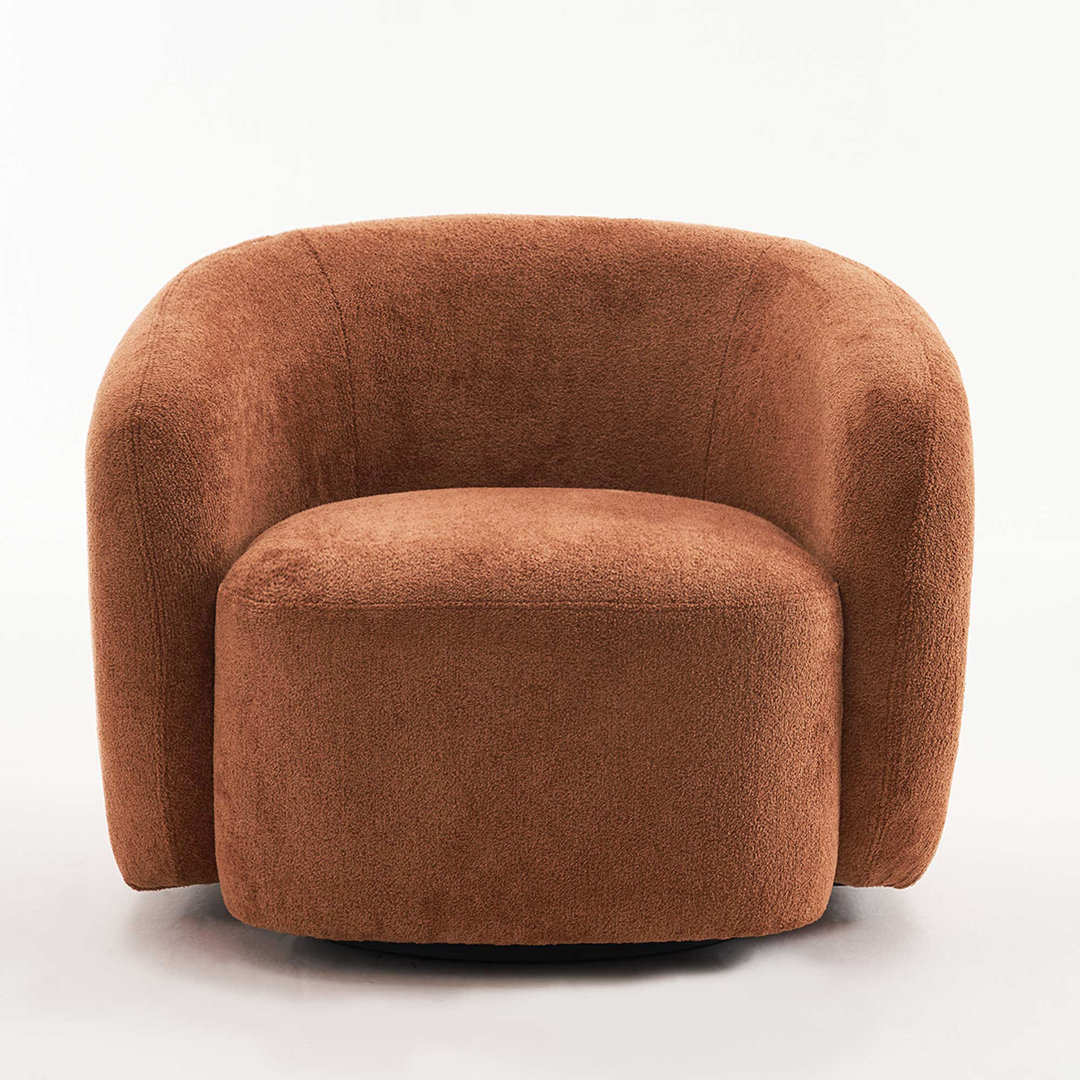Munehito Upholstered Swivel Barrel Chair Latitude Run® Upholstery 