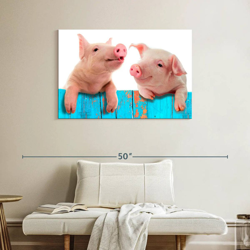 Fence Pigs, 26" H x 39" W