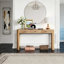 Console rétro classique avec 3 tiroirs et pieds en bois massif Solstice-123098788