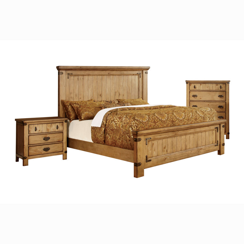 Ensemble de chambre à coucher 3 pièces Cedartown, Très grand lit