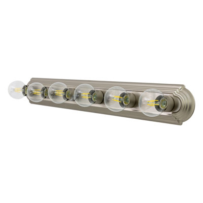 Barre d'éclairage de salle de bain 6 lumières