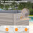 6 - Person Outdoor Patio Conversation Set with Cushions-195091143