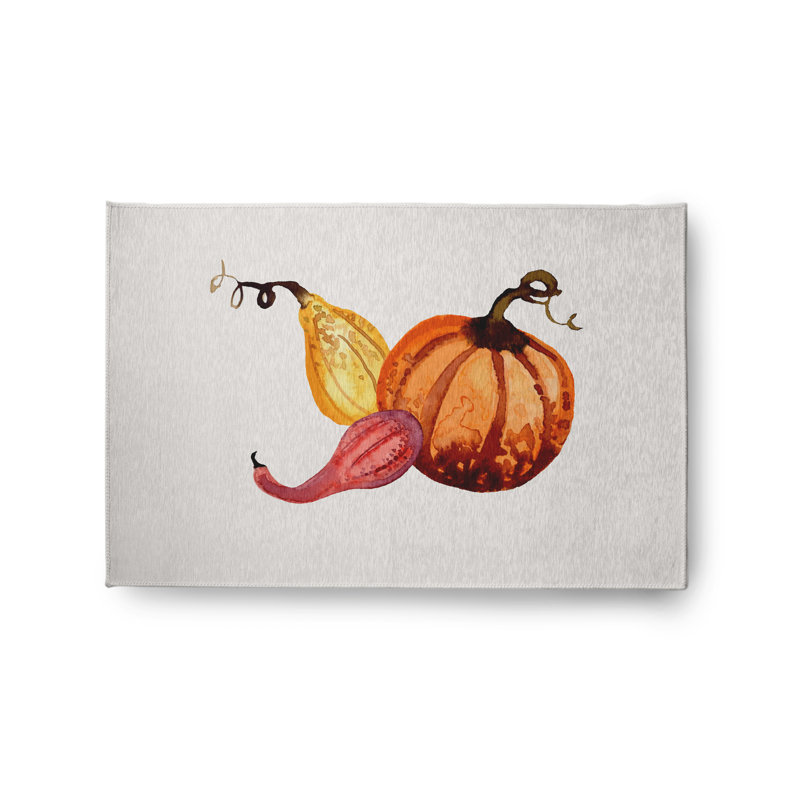 Tapis en chenille Gourd Pile Fall Design CRH1365IV3, Rectangle 2 pi x 3 pi