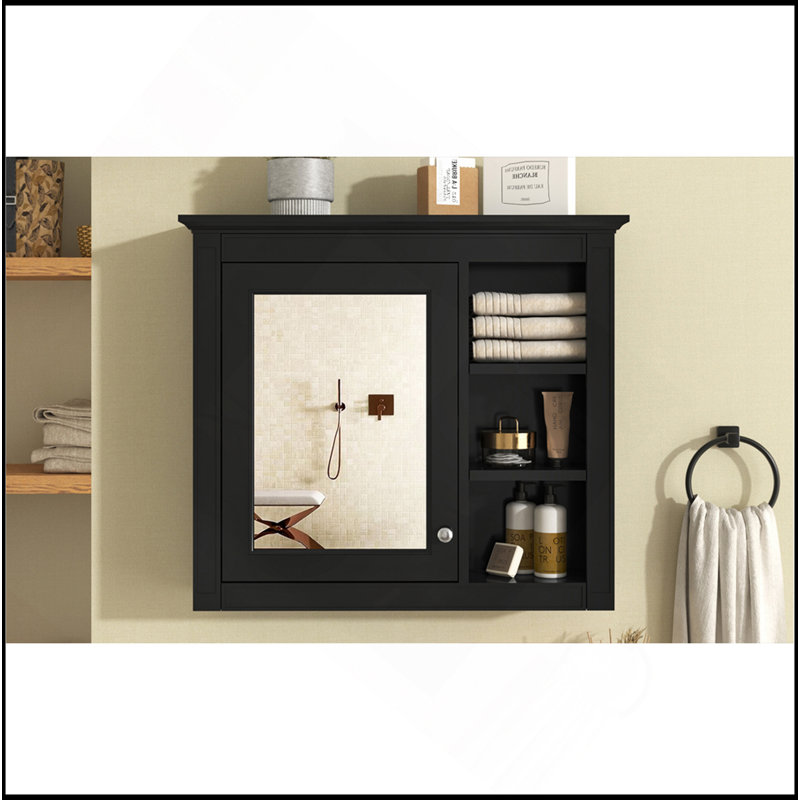 Sophisticated 30'' X 28'' Bathroom Medicine Cabinet With Mirror, Wall Mounted Mirror Cabinet With Storage Organizer, Over The Toilet Storage Storage Cabinet For Bathroom