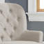 Chaise d'appoint rembourrée avec coussin moelleux Mid-Century