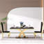 Ensemble de table de salle à manger luxueux noir et or avec 6 chaises de salle à manger en velours noir-276277712