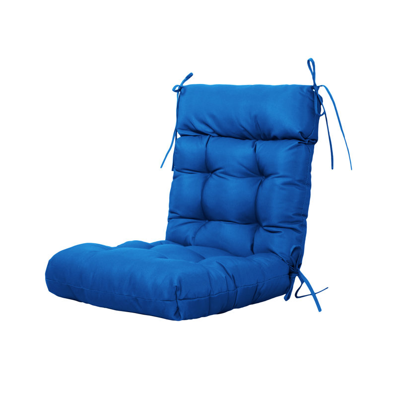 Adirondack Outdoor Chair Cushion, 44X21x4 Inches All Weather Patio Cushion, 100% Polyester UV Protective Water Repellent Tufted Cushion With Recycled Filling For Wicker Patio Furniture，Navy Blue