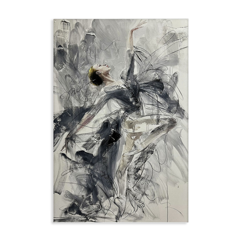 Élégante toile Pose Dancer, design par Lucille Lee, H 30 po x l 20 po