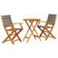 Zaid 2 - Person Wood Patio Dining Set with-1827903985