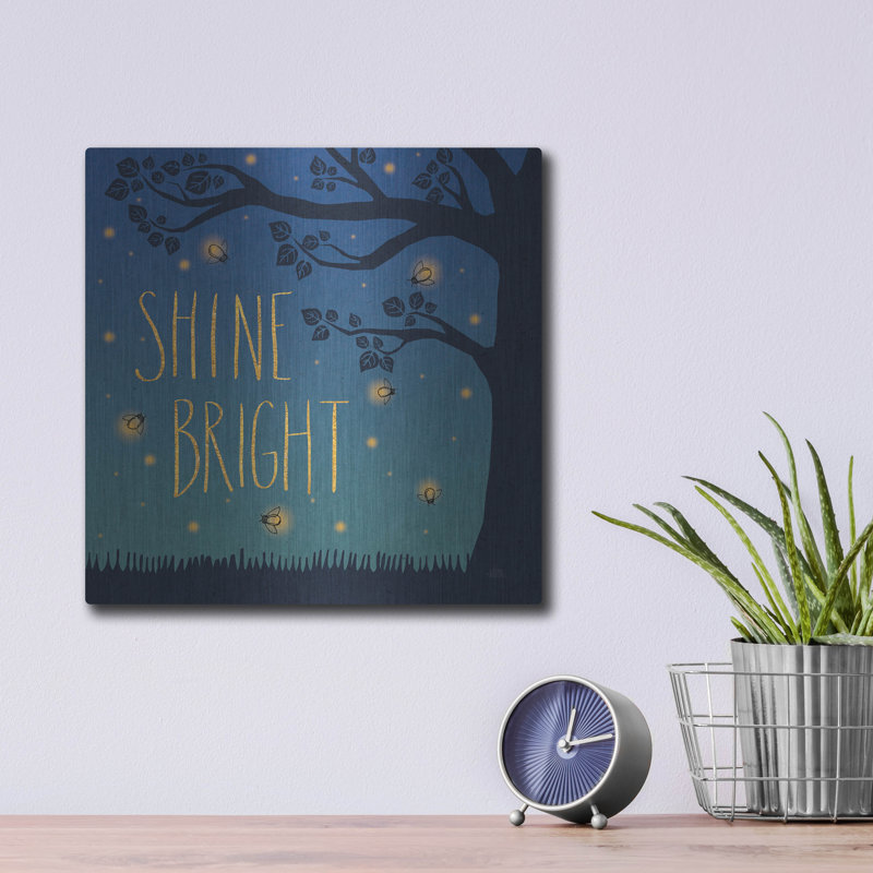 Winston Porter « Twilight Fireflies 2 » de Laura Marshall, œuvre d'art murale en métal, 61 cm x 61 cm, H 12 po x l 12 po