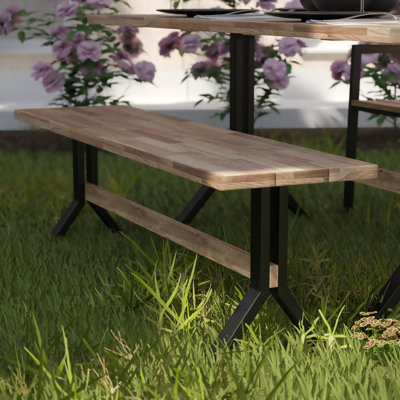 Lipp Powder Coated Steel Outdoor Bench