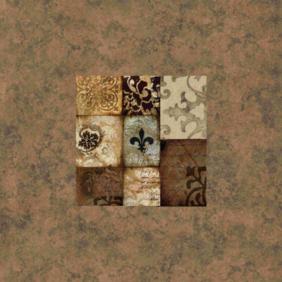 " Abstract Patterns In Teal And Brown "