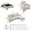 Canapé modulaire faisant face à droite avec repose-pieds avec repose-pieds-87386298