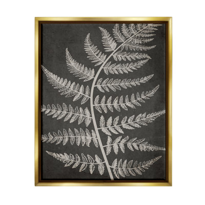 «Woodland Fern Outline On Wood» par Ros Ruseva, impression