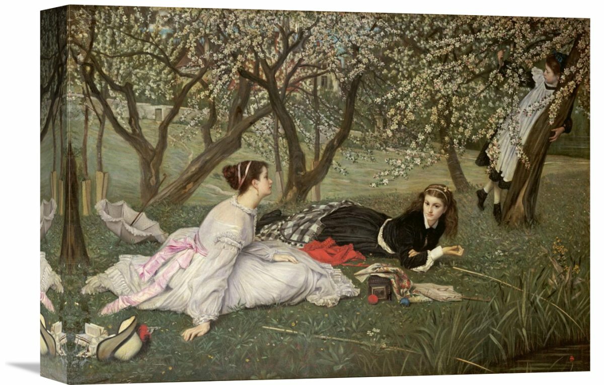 Spring. Le Printemps On Canvas by James Jacques Tissot Print