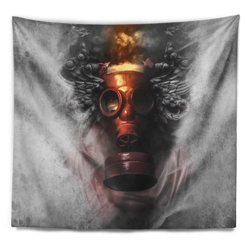 Homme en masque masqué toxique, H 50 po x l 60 po