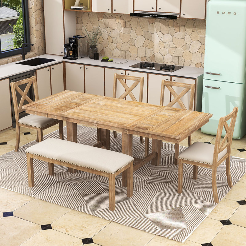 Brisamar 6 - Person Extendable Dining Set, Natural