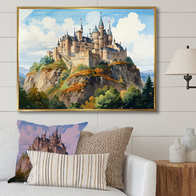 Ancien château dans les montagnes, harmonie - châteaux, art mural