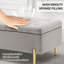 Repose-pieds en velours avec banc de rangement, siège polyvalent avec rangement caché, banc de bout de lit, banc capitonné avec rangement-534352765