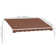 Electric Awning, Retractable Awning with Remote Controller and Manual Crank Handle
