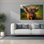 Art mural sur toile Epic Graffiti «Highland Cow Sun lunettes 2» par Rey Klimt