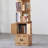 Burlywood Modern Solid Wood Rotating Bookshelf