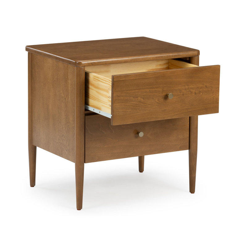 Harbor 2 Drawer Nightstand, Pecan, Pecan