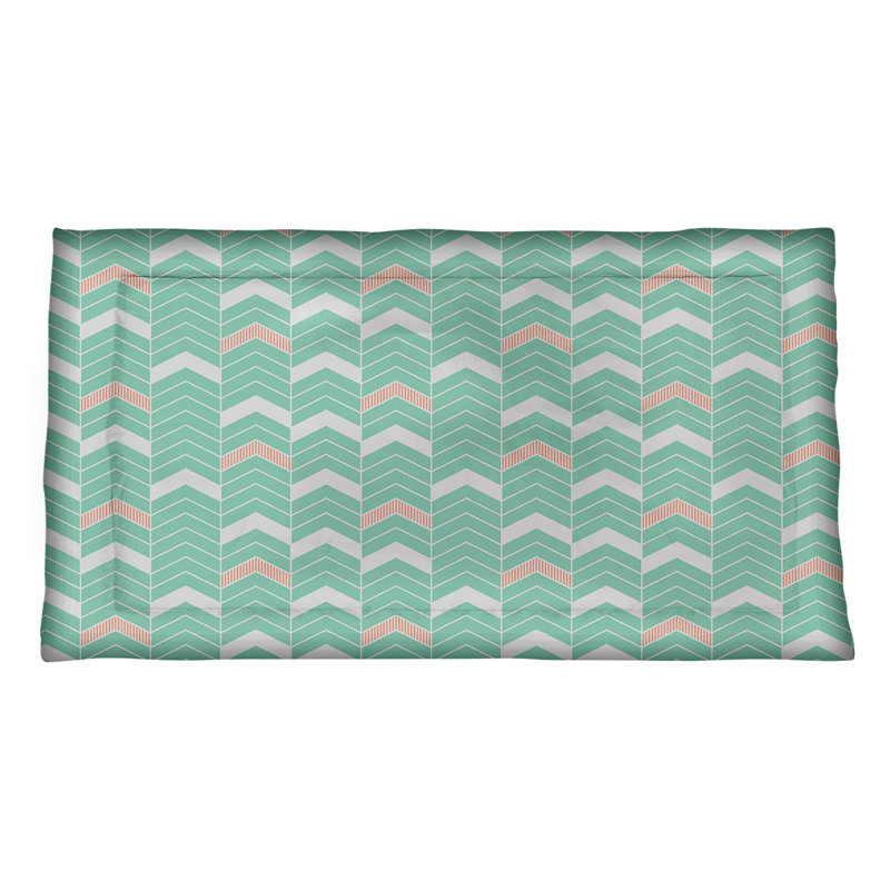 Taie décorative Rhonda, Très grand, Polyester, Vert / Orange