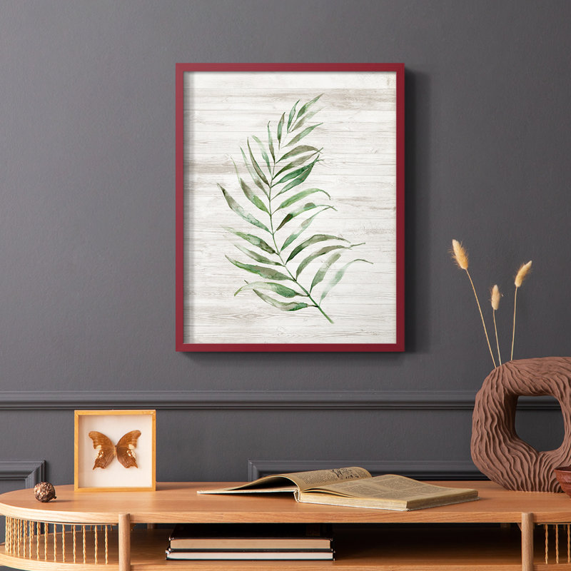 «Tropic Frond I», reproduction encadrée - bois massif, Noir, H 20 po x l 16 po