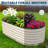 6x3x2 FT Galvanized Raised Garden Bed With anti-cut strip Rust Resistant Metal Planter Box for Flowers Herbs Vegetables, Beige-1086638436-1086638445