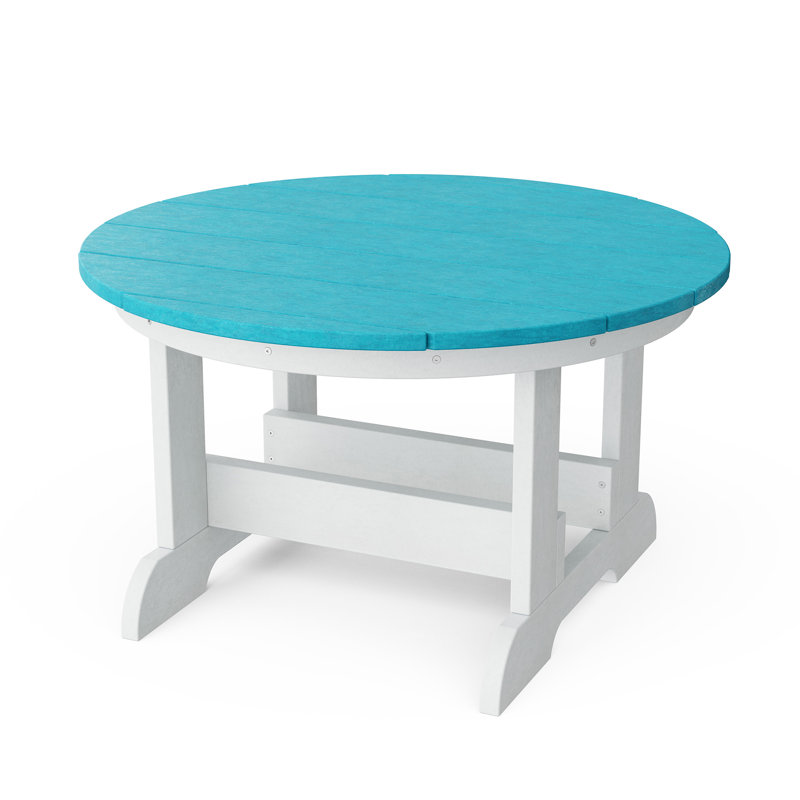 Table de conversation Heritage, Bleu Aruba / blanc