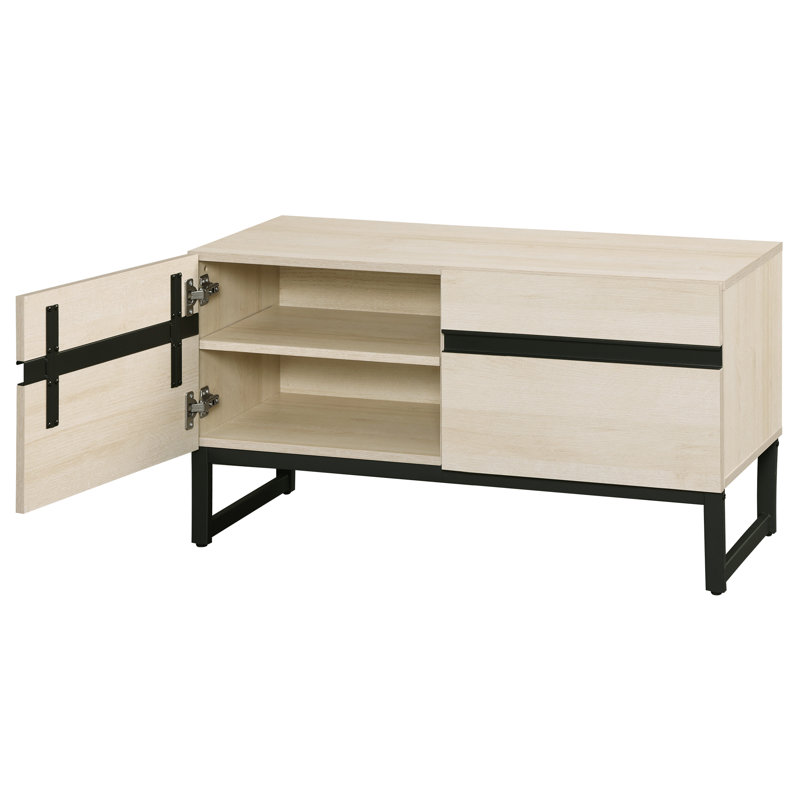 Crédence de rangement l 35,5 po Aadam, Beige