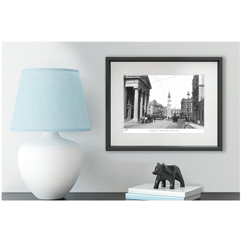Plymouth, The Clock Tower 1900 by Francis Frith - Single Picture Frame Print, 40cm H x 50cm W x 2.3cm D