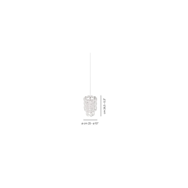Minigiogali Suspension 25 Crystal Transparent Matt Bronze 1 G9 Ul, Glossy Chrome, White