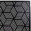 Écran d'intimité extérieur et intérieur en métal H 76 po x l 48 po, écran d'intimité décoratif autoportant pour terrasse de balcon, panneaux de clôture d'intimité pour jardin extérieur PS116 NOIR-127957727