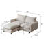 69 po Canapé modulaire 3 pièces avec canapé et repose-pieds 3 pièces
